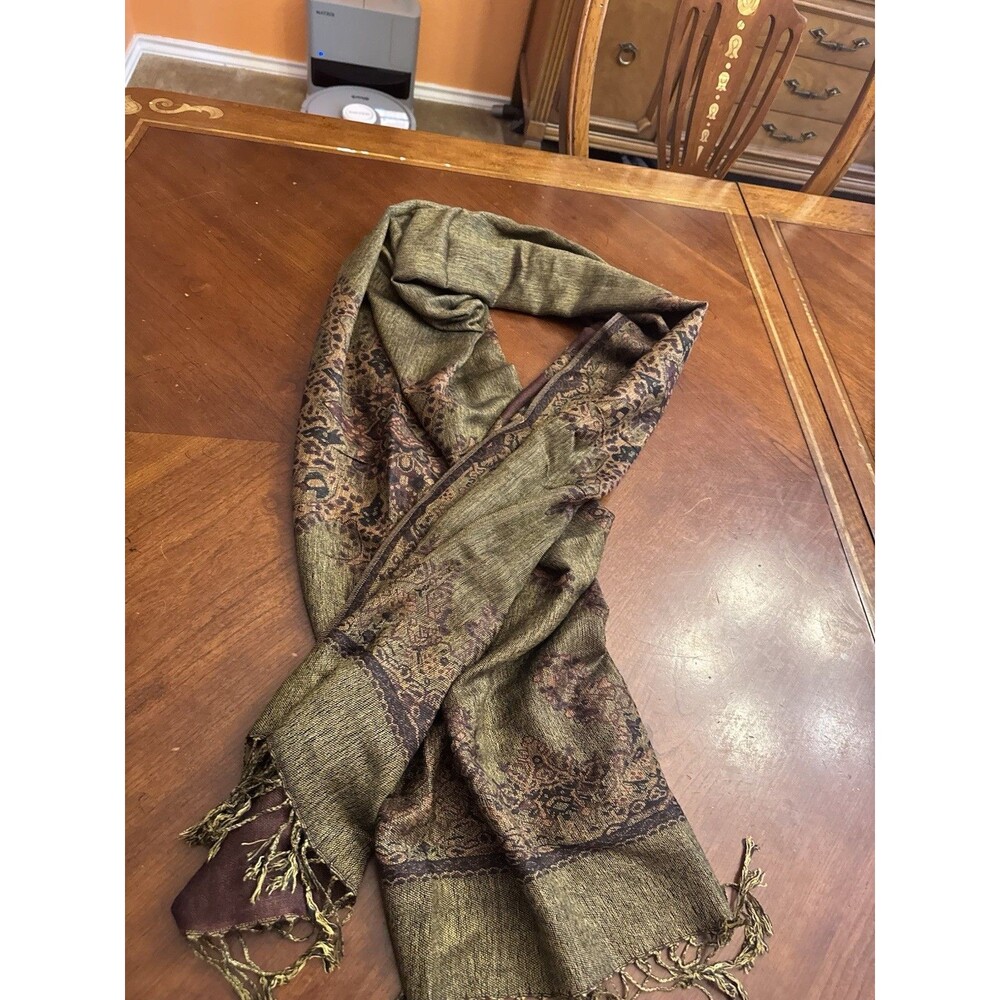 Pashmina Scarf Shawl,Paisley, Multicolored ScarfThis retro Pashmina ShawL - Picture 6 of 10
